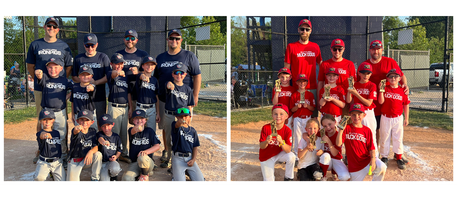 2022 Coach Pitch Champs & Runner-ups: IronPigs & MuckDogs